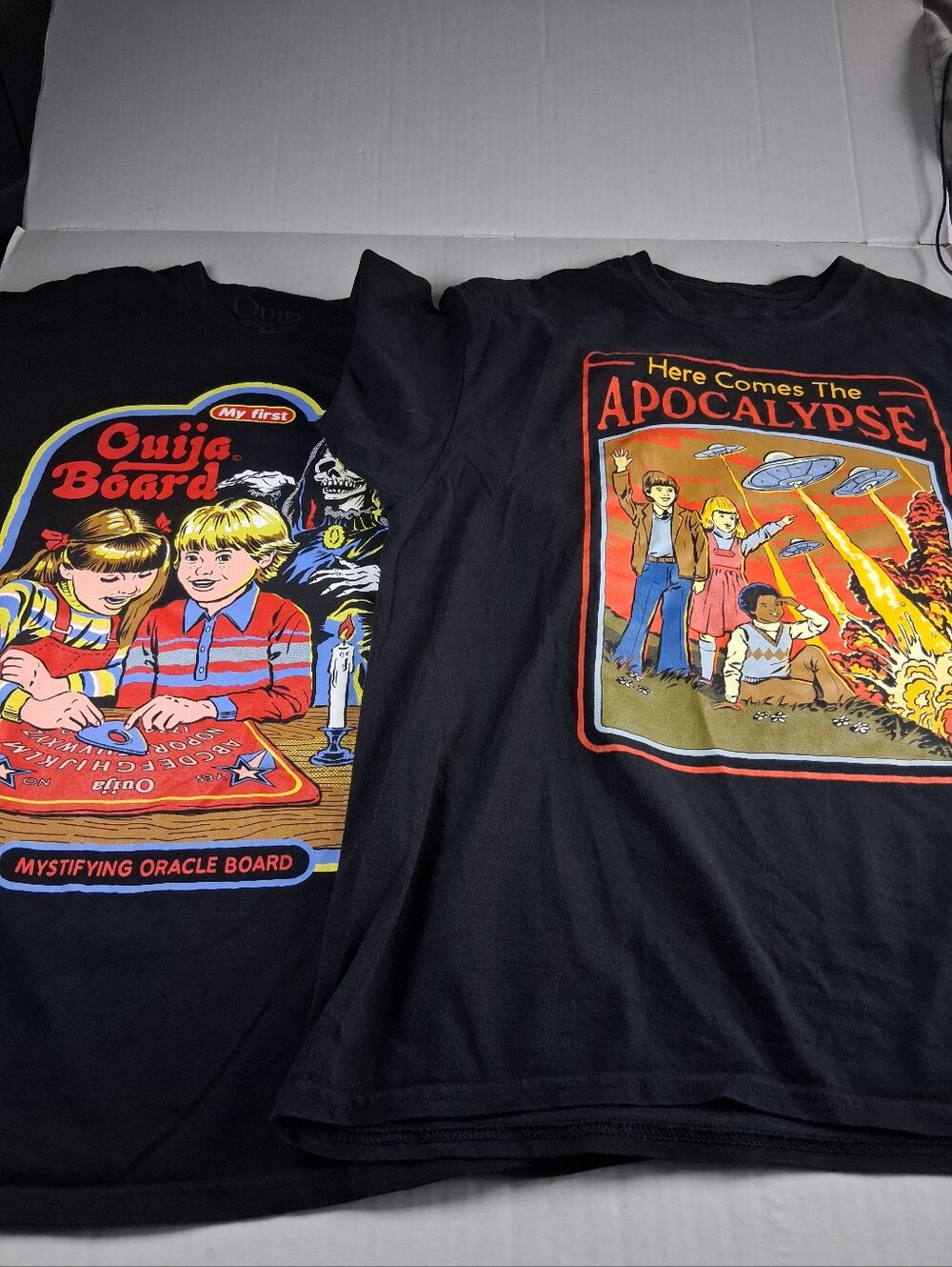 2 Bundle Shirts My First Ouija Board T-Shirt /here Comes The Apocalypse XLarge